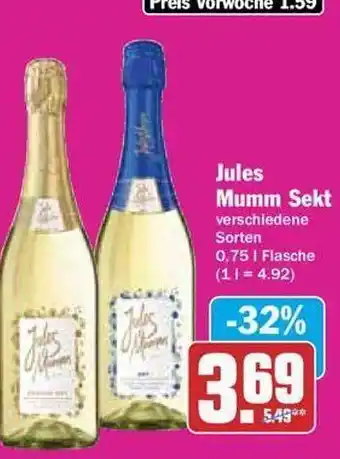 Hit Jules mumm sekt Angebot