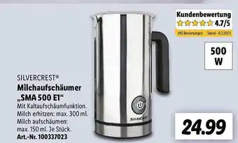 Lidl Silvercrest milchaufschäumer sma500e1 Angebot