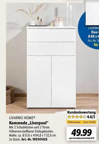Lidl Livarno home kommode liverpool Angebot