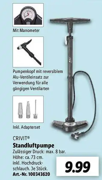 Lidl Crivit standluftpumpe Angebot