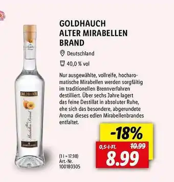 Lidl Goldhauch alter mirabellen brand Angebot