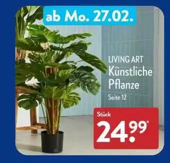 Aldi Nord Living art künstliche pflanze Angebot