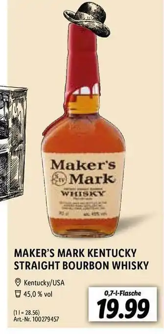 Lidl Maker's mark kentucky straight bourbon whisky Angebot