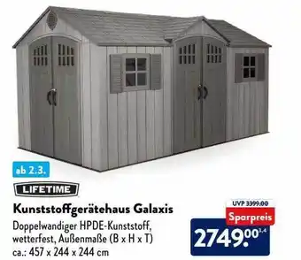 Aldi Nord Lifetime kunststoffgerätehaus galaxis Angebot