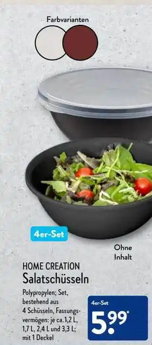 Aldi Nord Home creation salatschüsseln Angebot