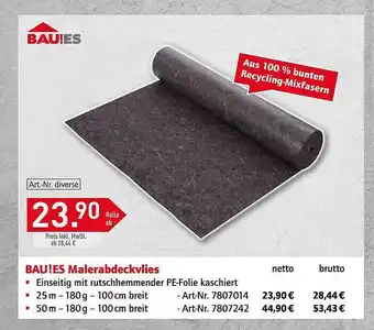 Bauking Bau!es malerabdeckvlies Angebot