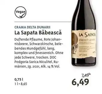 Biocompany Crama delta dunarii la sapata babeasca Angebot