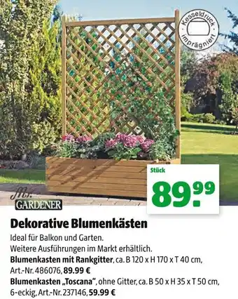 Hagebau Mr. Gardener Dekorative Blumenkästen Angebot