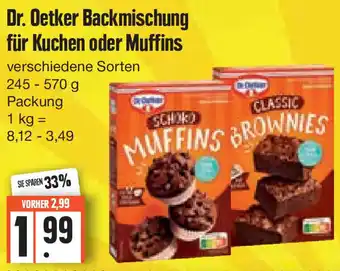 Edeka Dr. Oetker Backmischung für Kuchen oder Muffins 245-570 g Packung Angebot