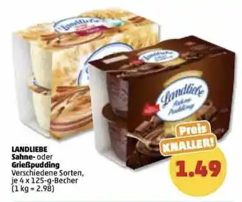 PENNY Landliebe Sahne- oder GrieBpudding 4*125 g Angebot