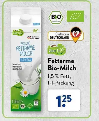 Aldi Süd Gut bio fettarme bio-milch Angebot