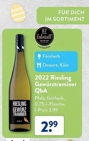 Aldi Süd 2022 riesling gewürztraminer qba Angebot