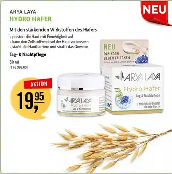 Reformhaus Bacher Arya laya hydro hafer Angebot