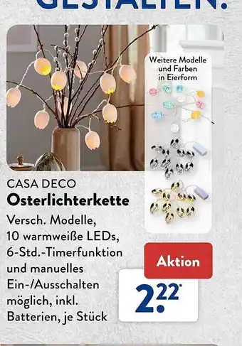 Aldi Süd Casa deco osterlichterkette Angebot