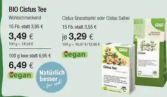 Vitalia BIO Cistus Tee Angebot