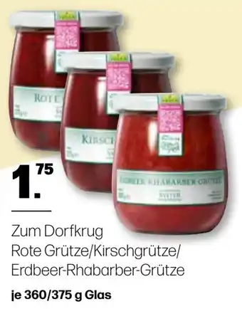 Handelshof Zum Dorfkrug Rote Grütze/Kirschgrütze/Erdbeer Rhabarber Grütze 360/375 g Glas Angebot