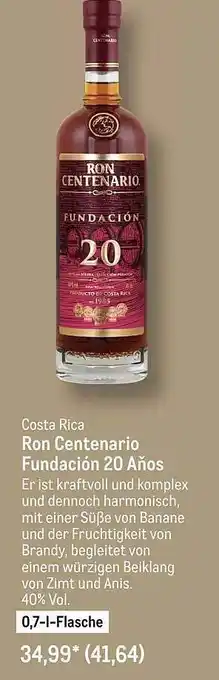 METRO Ron centenario fundación 20 años Angebot