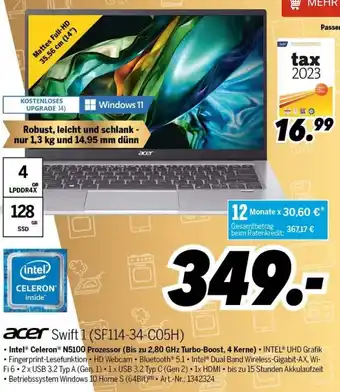 MEDIMAX acer Swift 1 (SF114-34-C05H) Angebot