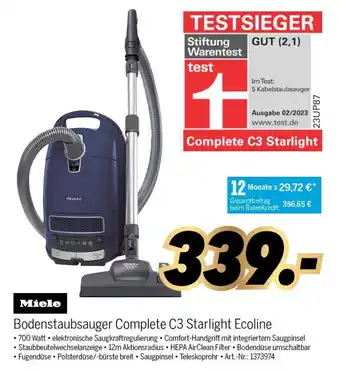 MEDIMAX Miele Bodenstaubsauger Complete C3 Starlight Ecoline Angebot