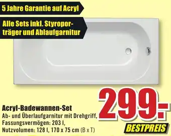 B1 Discount Baumarkt Acryl Badewannen Set Angebot