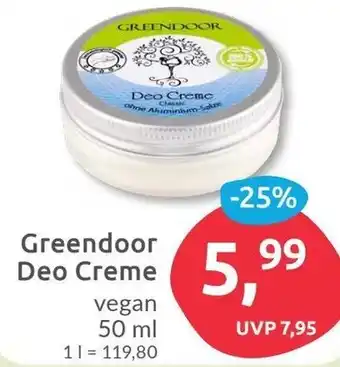 Budni Greendoor Deo Creme 50 ml Angebot