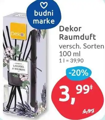 Budni Dekor Raumduft 100 ml Angebot