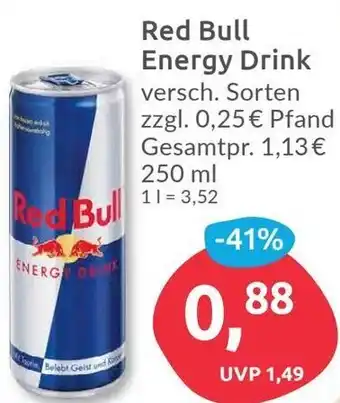 Budni Red Bull Energy Drink 250 ml Angebot