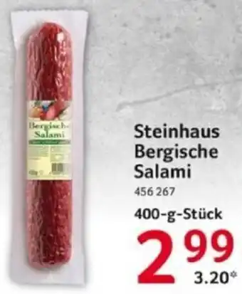 Selgros Steinhaus Bergische Salami 400 g Stück Angebot