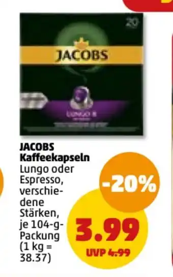 PENNY Jacobs Kaffeekapseln 104g Angebot