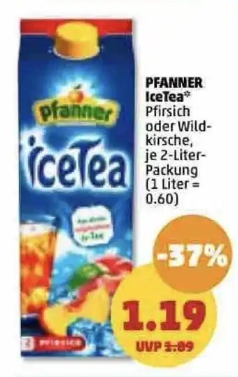 PENNY Pfanner Eistee 2L Angebot