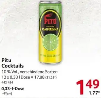 Selgros Pitu Cocktails 0,33 L Dose Angebot