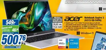 expert Techno Land Acer Notebook Aspire 3 (A315-58-54PA) Angebot