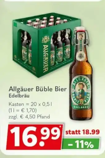 Getränkeland Allgauer Buble Edelbrau 20*500ml Angebot