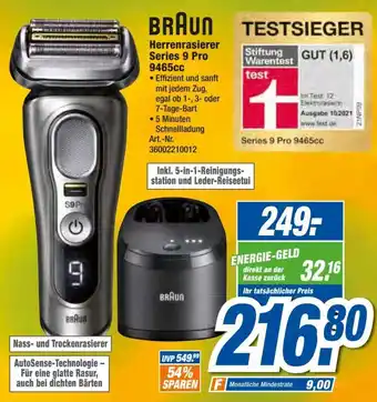 expert Techno Land Braun Herrenrasierer Series 9 Pro 9465cc Angebot