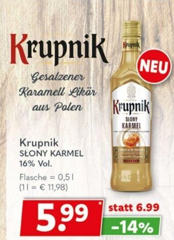 Getränkeland Krupnik Slony Karmel 500ml Angebot