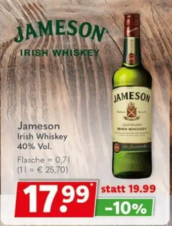 Getränkeland Jameson Irish Whiskey 700ml Angebot