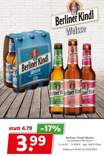 Getränkeland Berliner Kindl 6*330ml Angebot