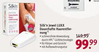 Rossmann Silk'n Jewel LUXX Dauerhafte Haarentfernung Angebot