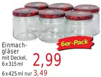 Wiglo Wunderland Einmachgläser mit Deckel 6 x 315 ml Angebot