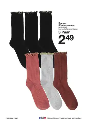 Zeeman Damen Rüschensocken Angebot