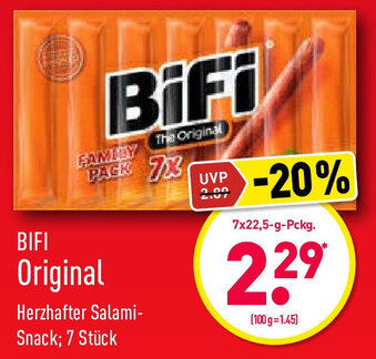 Aldi Nord Bifi Original 7x22,5g Angebot