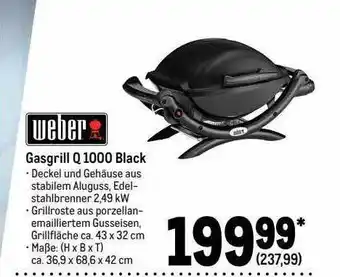 METRO Weber gasgrill q1000 black Angebot