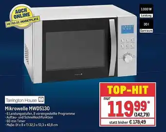 METRO Tarrington house mikrowelle mwd5130 Angebot