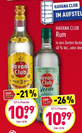 Aldi Nord Havana Club Rum 0,7L Angebot