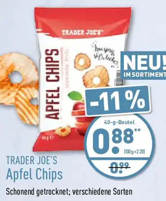 Aldi Nord Trader Joe's Apfel Chips 40g Beutel Angebot