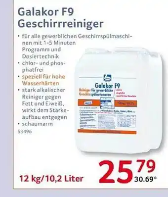 Selgros Galakor f9 geschirrreiniger Angebot