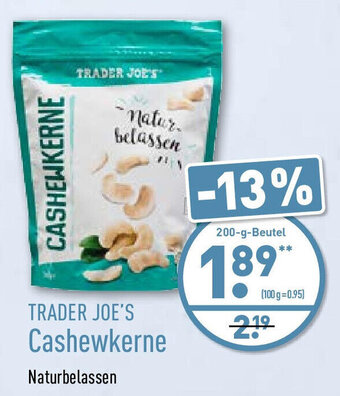 Aldi Nord Trader Joe's Cashewkerne 200g Beutel Angebot