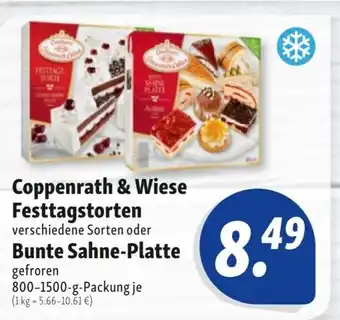 Nah & Frisch Coppenrath & Wiese Festtagtorte o. Bunte Sahneplatte 800g-1.5kg Angebot