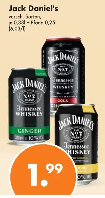 Trink und Spare Jack Daniels Mix-Getrank 330ml Angebot