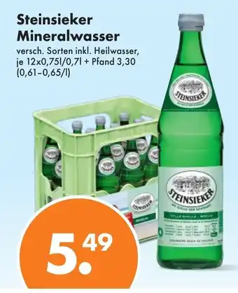 Trink und Spare Steinsieker Mineralwasser 12*700/750ml Angebot